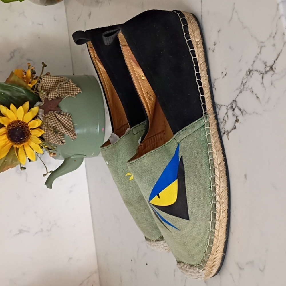 Fendi Suede And Canvas Espadrilles For Mens